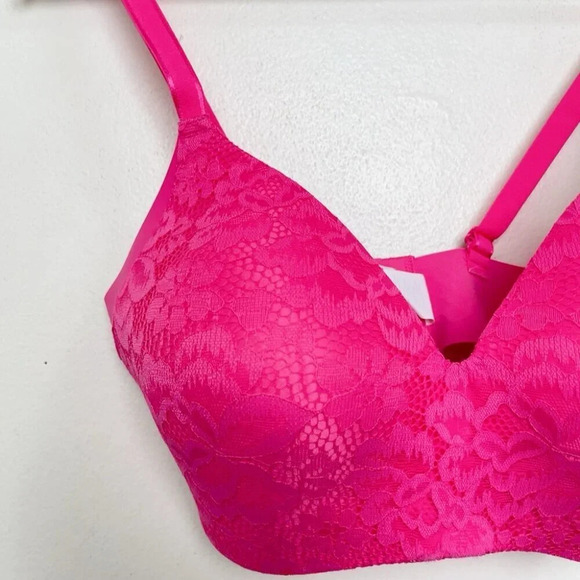 Knix Womens 6  WingWoman Contour Bra Pink Lace - Picture 3 of 7